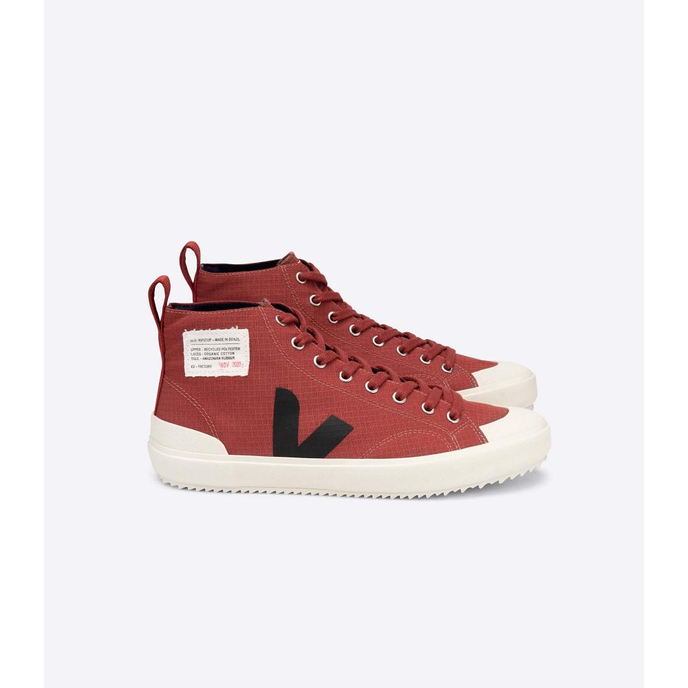 Women\'s Veja NOVA HL RIPSTOP High Tops Burgundy | ZA 350QMA